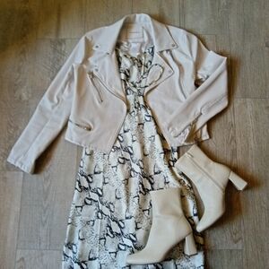 Know.One.Cares. snake print slip dress